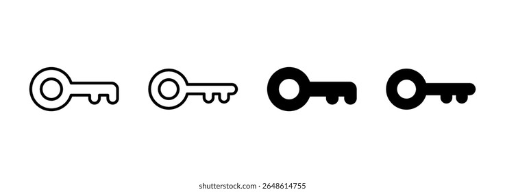 Vector de icono de clave. Signo clave y símbolo.