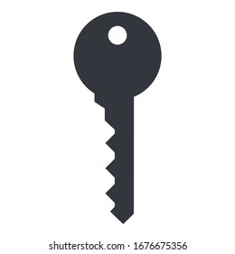 Key Icon. Vector Silhouette Black Icon