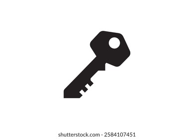 key icon vector silhouette isolated in white background