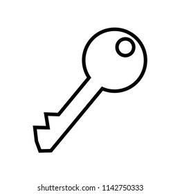 Key icon vector icon. Simple element illustration. Key symbol design. Can be used for web and mobile.