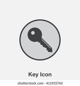 Key icon vector, solid illustration, pictogram isolated on gray