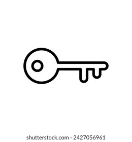 Key icon vector. Key vector icon. Key symbol