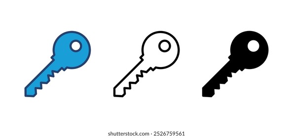 Key icon vector. Key vector icon. Key symbol