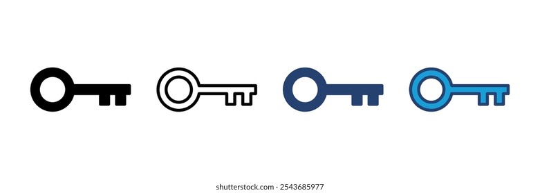 Key icon vector. Key vector icon. Key symbol