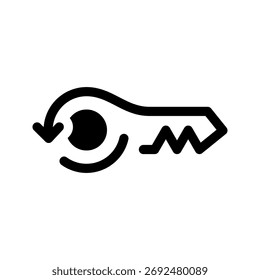 Ilustração de design de símbolo de vetor de ícone de chave