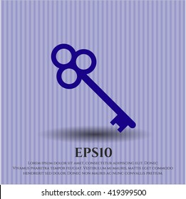 key icon vector symbol flat eps jpg app web concept website