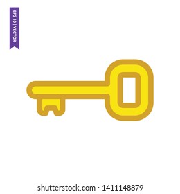 key icon vector symbol illustration, eps 10