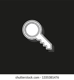 Key icon - vector key symbol. protection and security sign - vector lock symbol