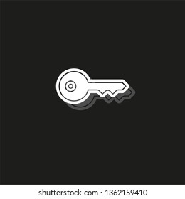 Key icon - vector key symbol. protection and security sign - vector lock symbol