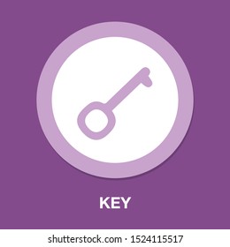Key icon - vector key symbol. protection and security sign - vector lock symbol