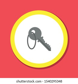 Key icon - vector key symbol. protection and security sign - vector lock symbol