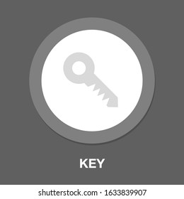 Key icon - vector key symbol. protection and security sign - vector lock symbol
