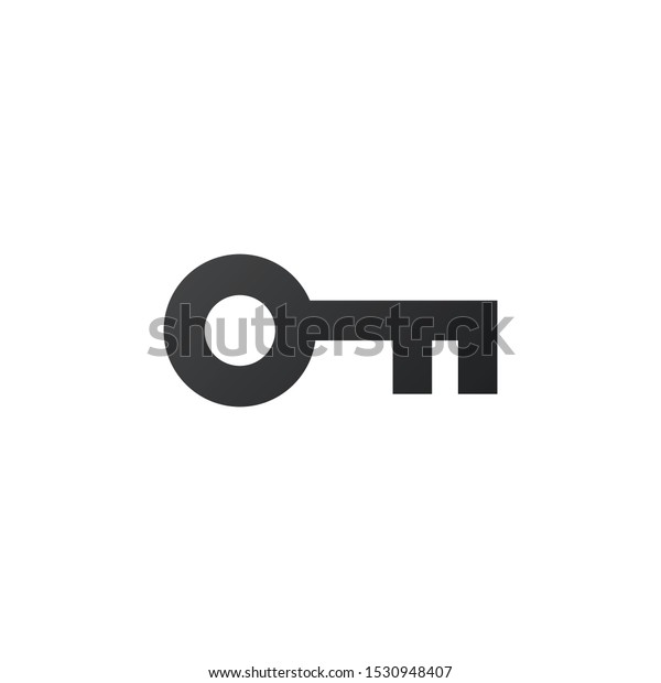 Key icon - vector key symbol. protection and\
security sign - vector lock symbol. Stock vector illustration\
isolated on white\
background.