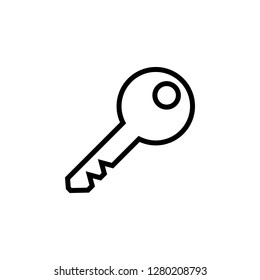 Key icon vector. Key vector icon. Key symbol for web site design