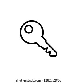 Key icon vector. Key vector icon. Key symbol for web site design