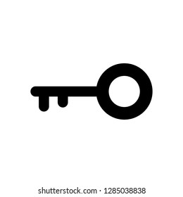 Key icon vector. Key vector icon. Key symbol for web site design