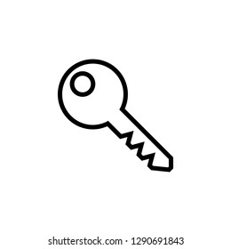 Key icon vector. Key vector icon. Key symbol for web site design