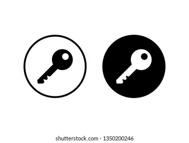 Key icon vector. Key vector icon. Key symbol for web site design