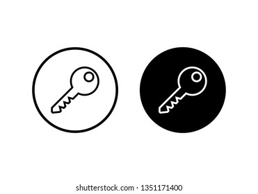 Key icon vector. Key vector icon. Key symbol for web site design