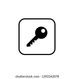 Key icon vector. Key vector icon. Key symbol for web site design