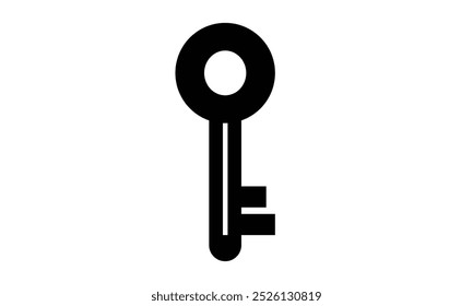 Key icon vector . Key symbol for web site design . Vector Illustration .