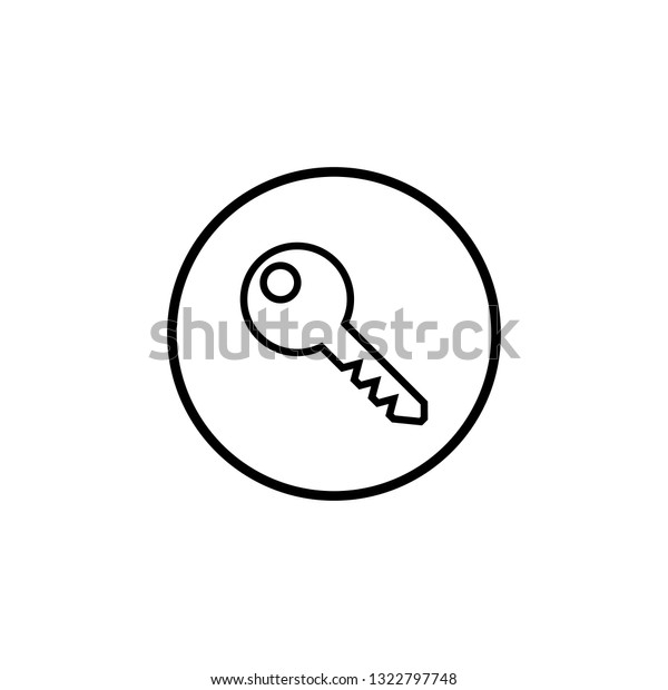 Key icon vector. Key vector icon. Key symbol for\
web site design