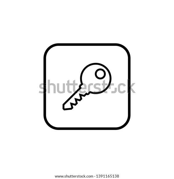 Key icon vector. Key vector icon. Key symbol for\
web site design