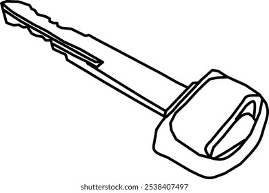 Vetor do ícone de chave. Ícone do vetor de chave. Símbolos de chave. Ilustração desenhada à mão bonito desenhos animados chave. Vetor plano de design adesivo de imóveis. Ícone de proteção ou acesso. Empréstimos hipotecários.