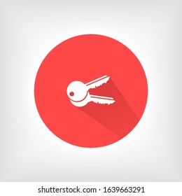 Key Icon vector in trendy flat style isolated on grey background. Key Icon vector symbol for your web site design Key Icon vector, logo, app, UI. Vector illustration