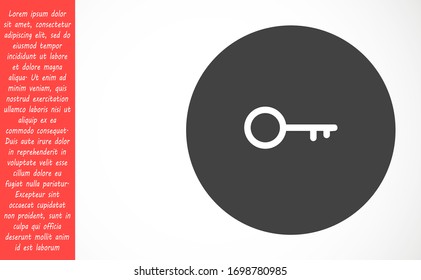Key Icon vector in trendy flat style isolated on grey background. Key Icon vector symbol for your web site design Key Icon vector, logo, app, UI. Vector illustration