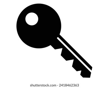 Icono de clave, vector de icono de clave, en estilo plano moderno aislado en fondo blanco. imagen de icono de clave, ilustración de icono de clave