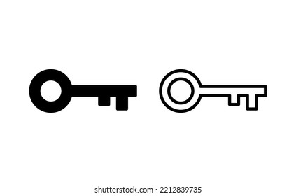Key icon vector for web and mobile app. Key sign and symbol.