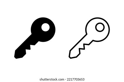Key icon vector for web and mobile app. Key sign and symbol.