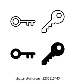 Key icon vector for web and mobile app. Key sign and symbol.