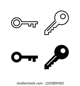Key icon vector for web and mobile app. Key sign and symbol.
