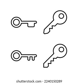 Key icon vector for web and mobile app. Key sign and symbol.