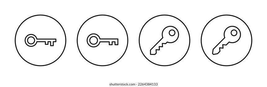 Key icon vector for web and mobile app. Key sign and symbol.