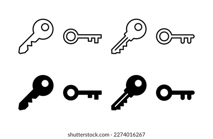 Key icon vector for web and mobile app. Key sign and symbol.