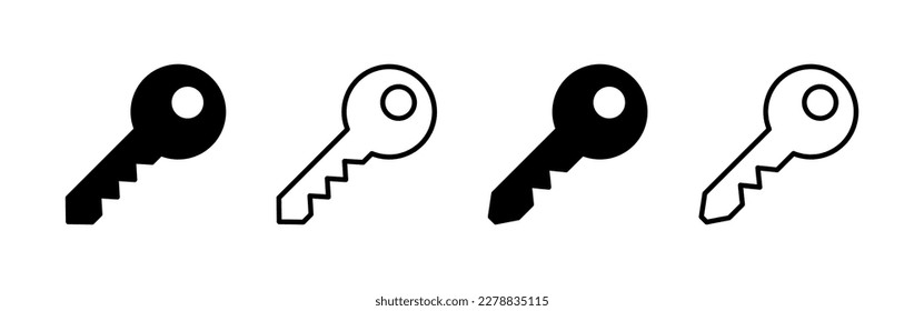 Key icon vector for web and mobile app. Key sign and symbol.