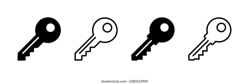 Key icon vector for web and mobile app. Key sign and symbol.