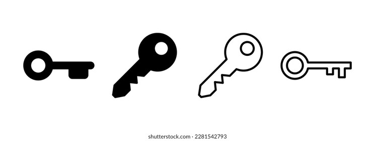 Key icon vector for web and mobile app. Key sign and symbol.