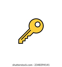 Key icon vector for web and mobile app. Key sign and symbol.