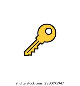 Key icon vector for web and mobile app. Key sign and symbol.