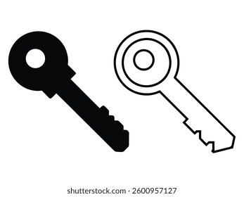 Key icon vector for web and mobile app. Key sign and symbol.
