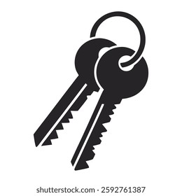 key icon. vintage key. antique key vector.  key silhouette