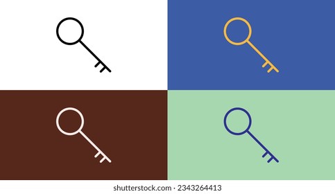 Icono de clave para web y móvil