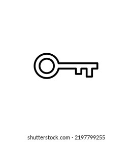 Icono clave para la aplicación web y móvil. Signo y símbolo de clave.