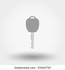 Key. Icon for web and mobile application. Vector illustration on a white background. Flat design style.