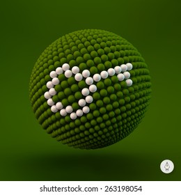 Icono de tecla. Signo web. Elemento de diseño. Ilustración vectorial. Arte Pixel 3D.