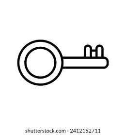 key icon with white background vector stock illustration